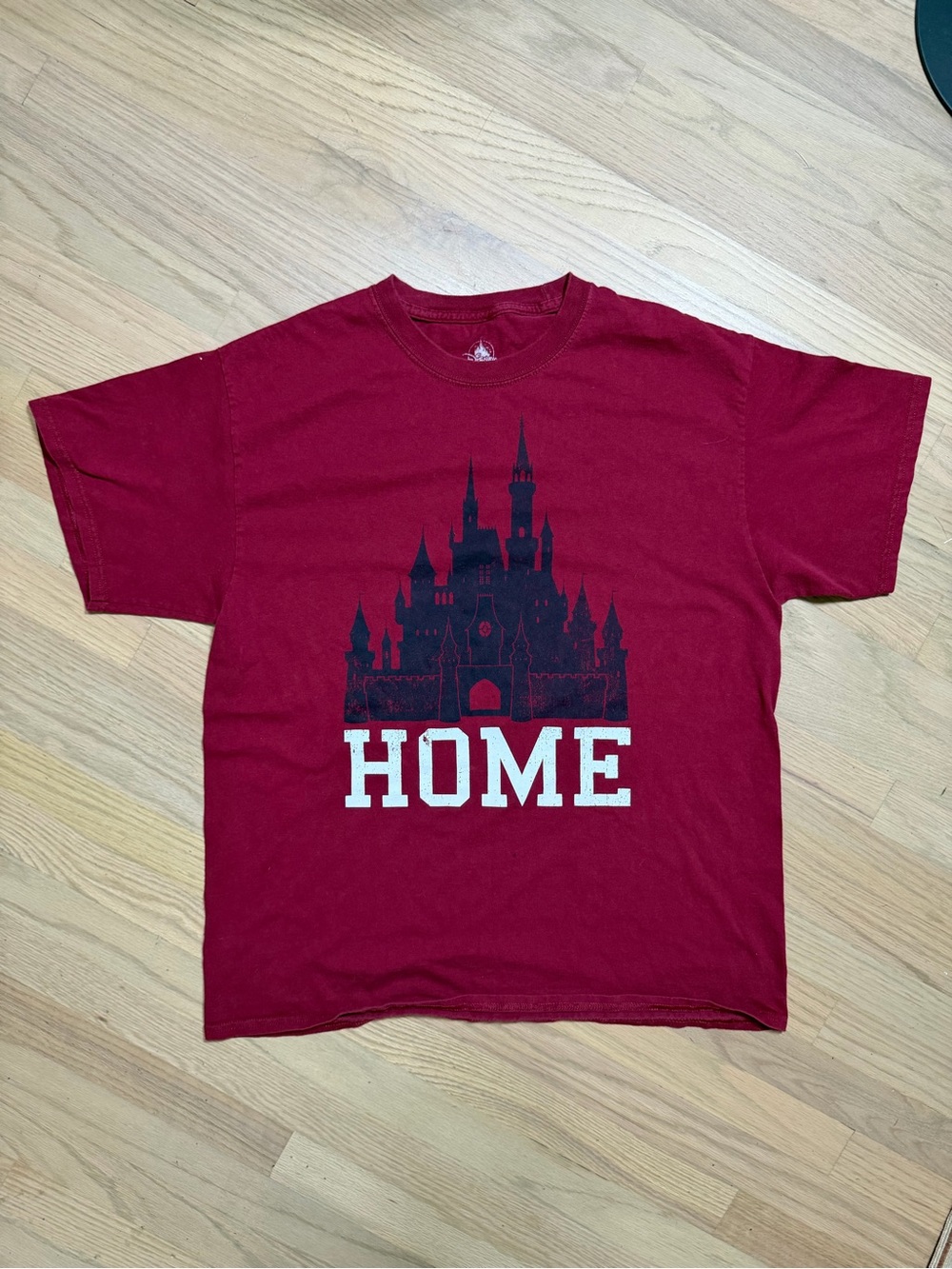 Disney Maroon Graphic "HOME" Castle Tee